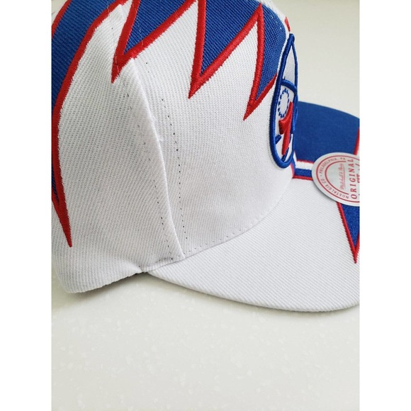 Philadelphia Sixers 76ers Hat Cap Shockwave Throwback Snapback Mitchell Ness - Picture 3 of 6
